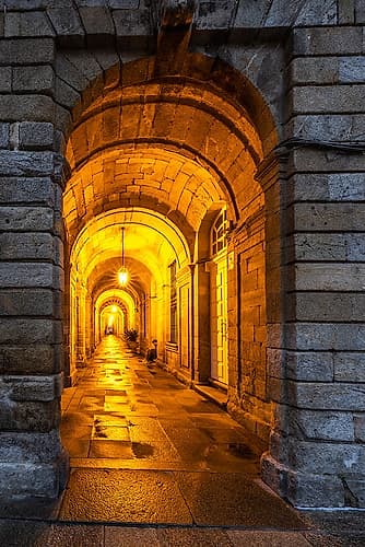 Spain-Galicia Early morning in Santiago de Compostela Nature Print